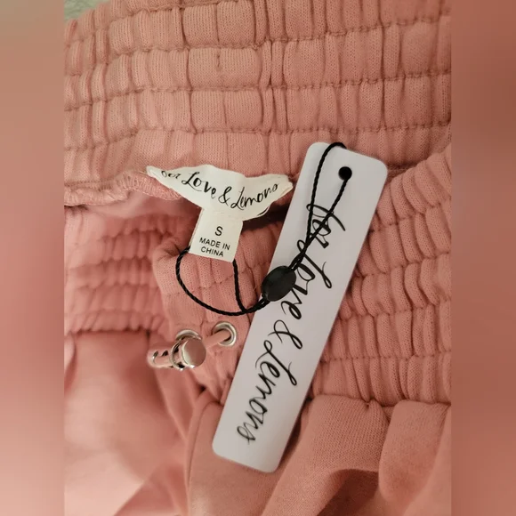 For Love & Lemons Baby For VS Josie Pink Sweatpants NWT - Picture 10 of 11